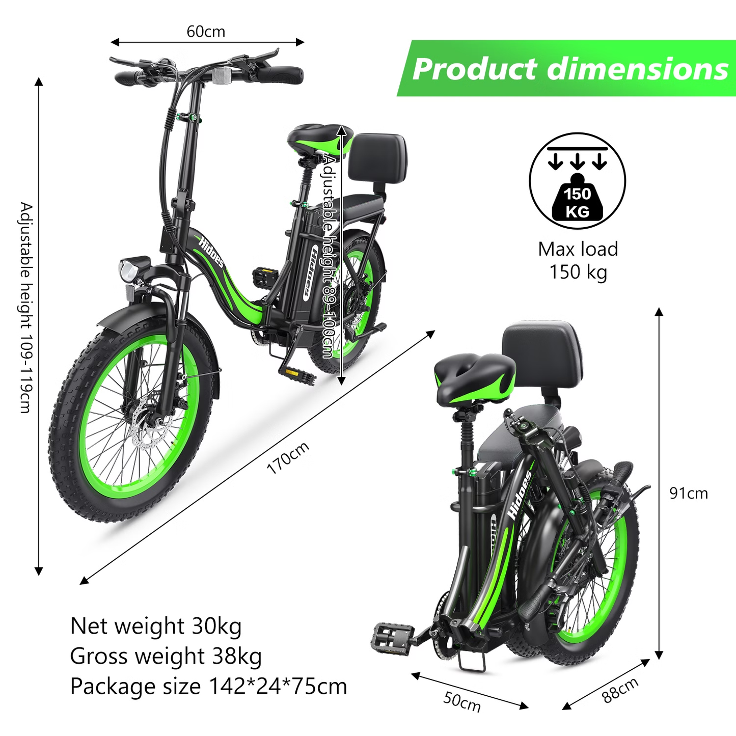 Foldable HIDOES C1 750W