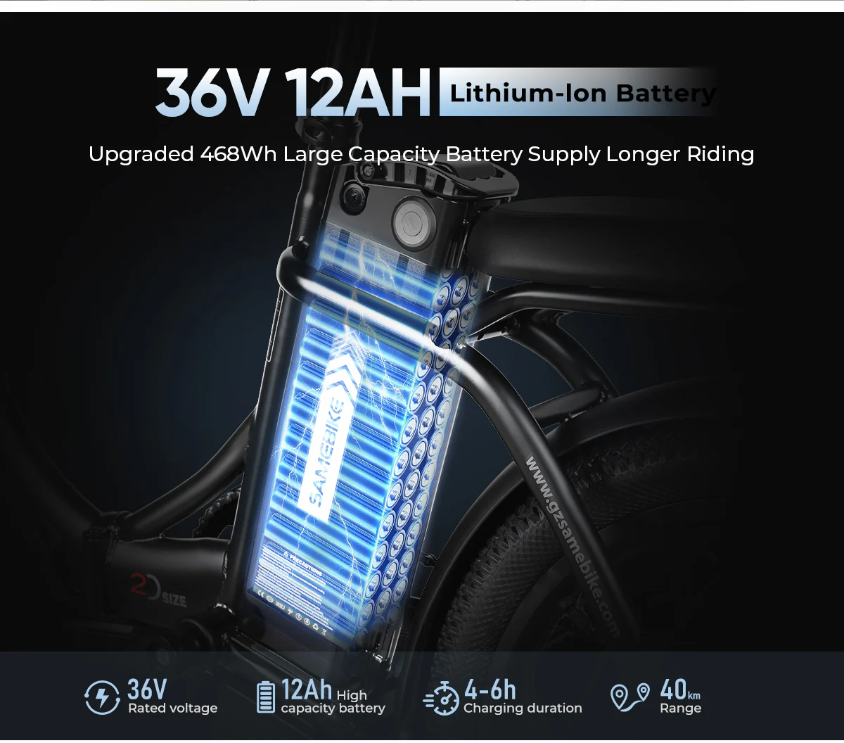 Foldable SAMEBIKE CY20 350W
