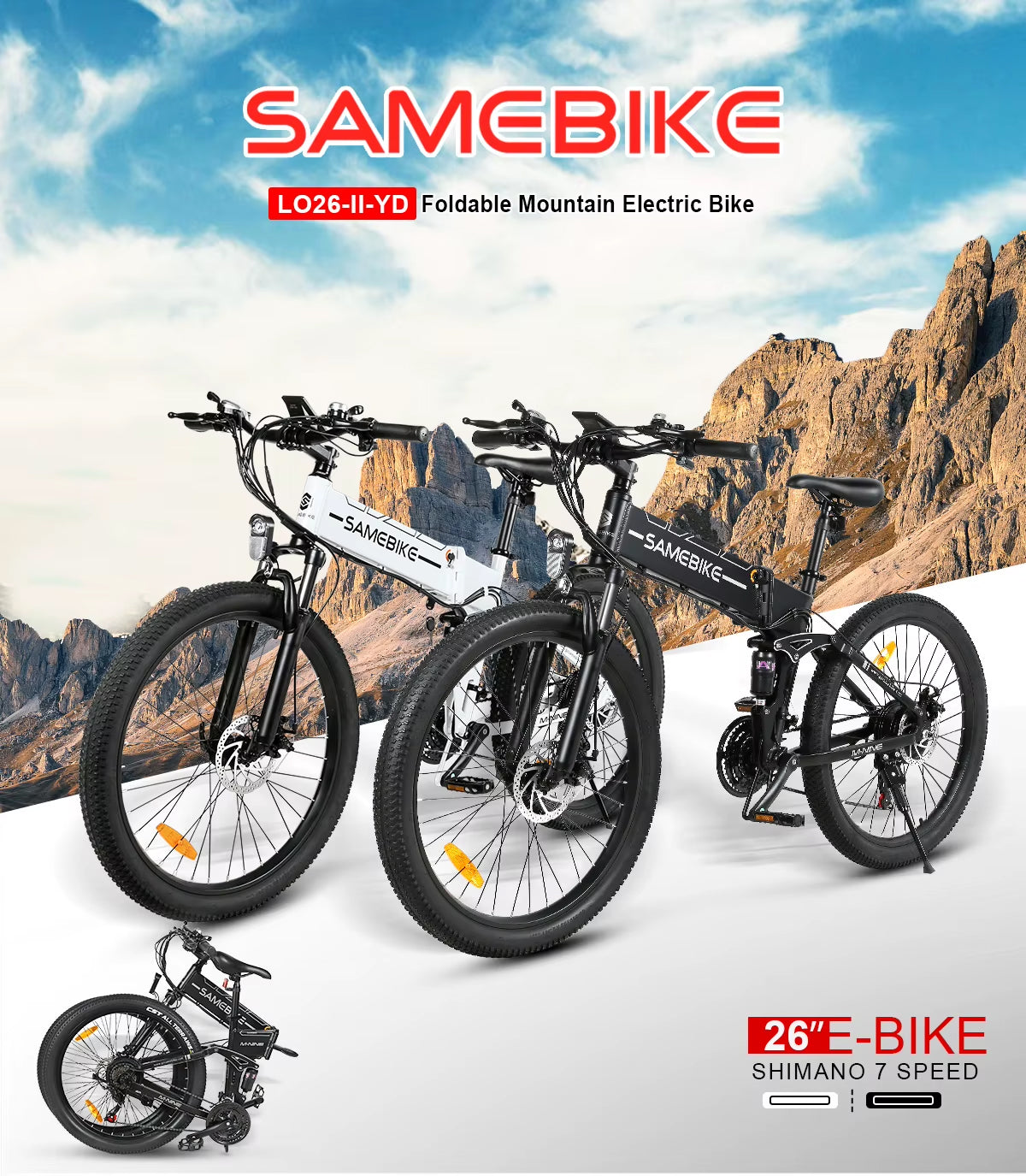 Foldable SAMEBIKE LO26-II 900W